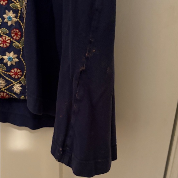 Johnny Was Navy Floral Embroidered Dress - Picture 3 of 6